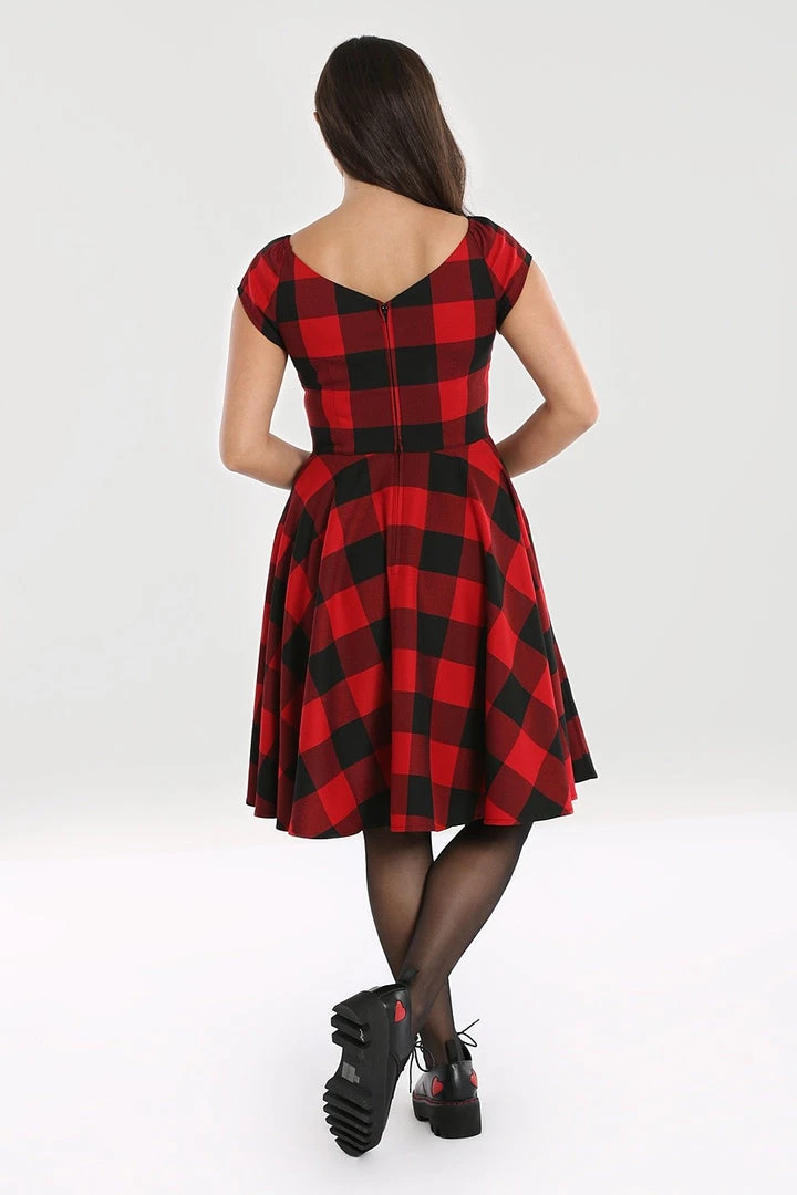 Hell Bunny Teen Spirit Mid Dress In Red Winter 5 Hell Bunny Teen Spirit Mid Dress In Red Winter