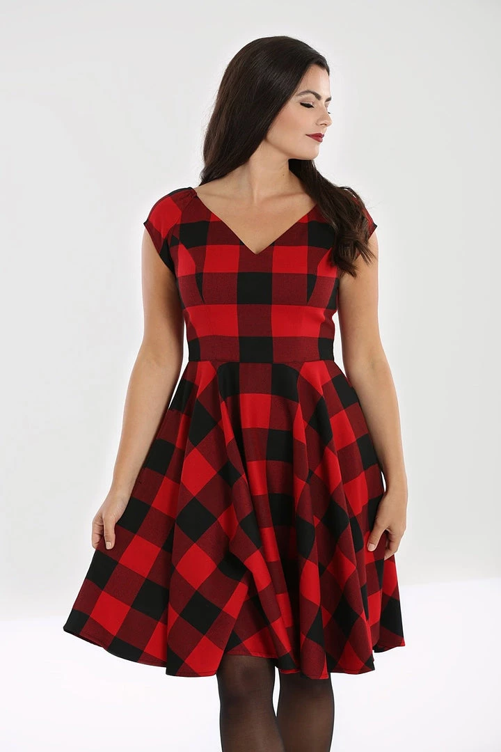 Hell Bunny Teen Spirit Mid Dress In Red Winter 3 Hell Bunny Teen Spirit Mid Dress In Red Winter