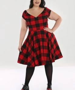 Hell Bunny Teen Spirit Mid Dress In Red Winter 16 Hell Bunny Teen Spirit Mid Dress In Red Winter