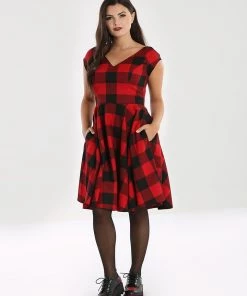 Hell Bunny Teen Spirit Mid Dress In Red Winter 17 Hell Bunny Teen Spirit Mid Dress In Red Winter