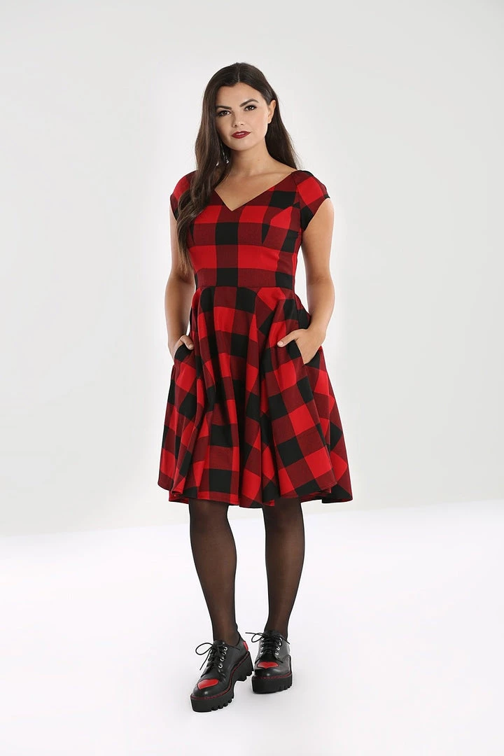 Hell Bunny Teen Spirit Mid Dress In Red Winter 7 Hell Bunny Teen Spirit Mid Dress In Red Winter