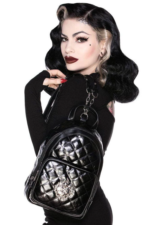 Dark Alternative Killstar Unsacred Heart Mini Backpack 2 Dark Alternative Killstar Unsacred Heart Mini Backpack
