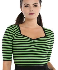 New Arrivals And Restocks Hell Bunny Warlock Top In Green And Black
