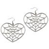New Arrivals And Restocks Kreepsville 666 Large Web Heart Earrings