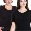 Hell Bunny Wendi Cardigan In Black Winter