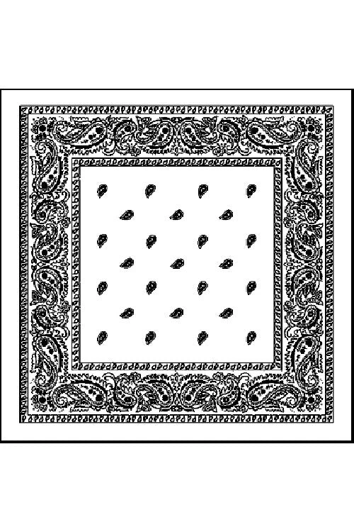 Kitty Deluxe Cotton Bandana In White Paisley 1 Kitty Deluxe Cotton Bandana In White Paisley