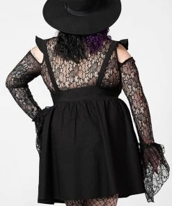 Killstar Yuna Suspender Skirt Ruffled Shoulders New Arrivals And Restocks