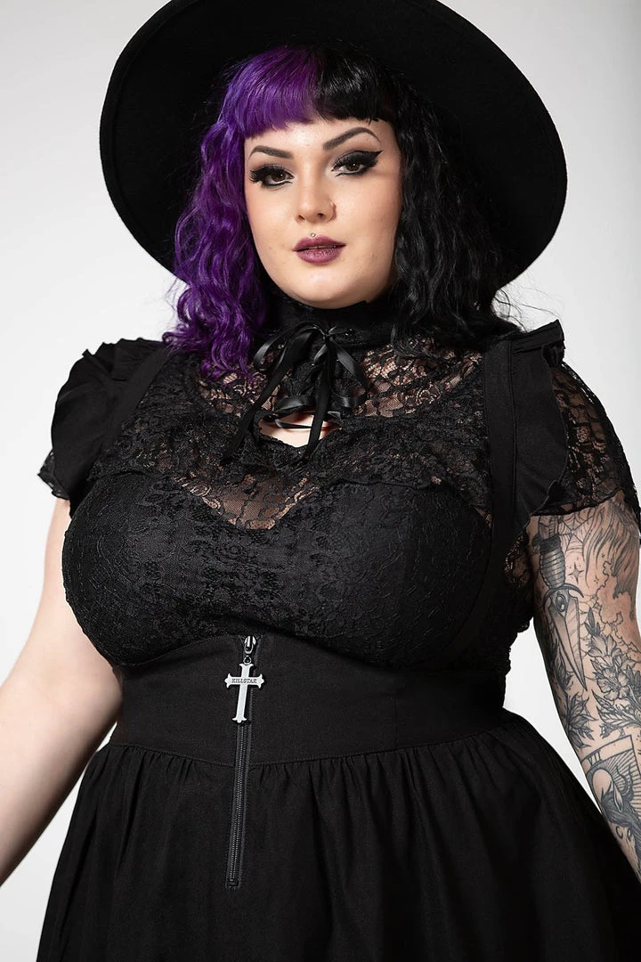 Killstar Yuna Suspender Skirt Ruffled Shoulders New Arrivals And Restocks 5 Killstar Yuna Suspender Skirt Ruffled Shoulders New Arrivals And Restocks