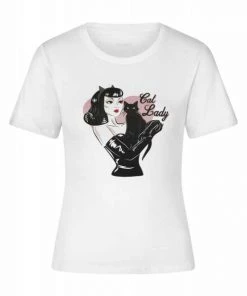 Clothing Collectif Cat Lady T-Shirt In White