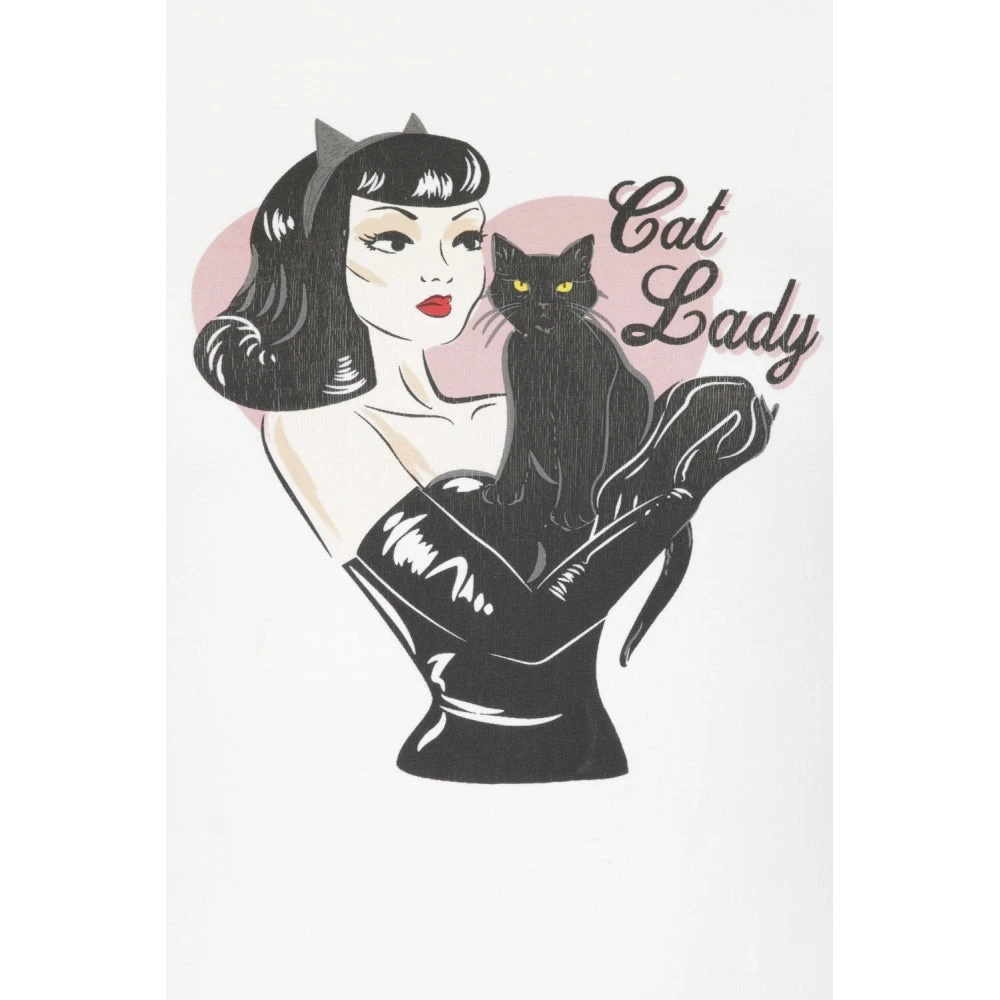 Clothing Collectif Cat Lady T-Shirt In White 4 Clothing Collectif Cat Lady T-Shirt In White