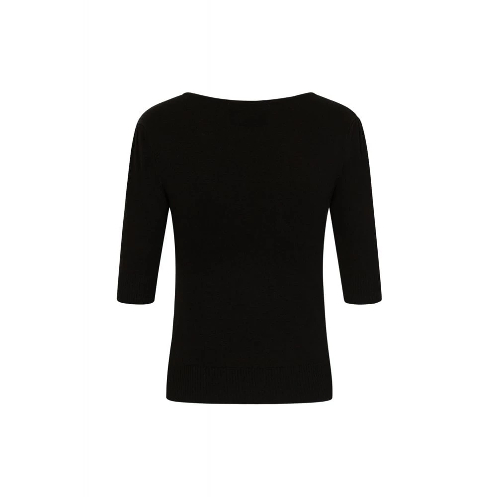 Collectif Chrissie Plain Knit Top In Black Winter 4 Collectif Chrissie Plain Knit Top In Black Winter