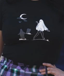 Collectif Ghouls Just Want To Have Fun T-Shirt In Black Clothing
