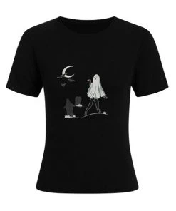 Collectif Ghouls Just Want To Have Fun T-Shirt In Black Clothing