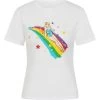 Collectif Rainbow Lady T-Shirt In White Clothing