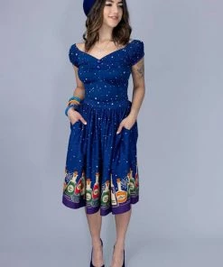 Collectif Jasmine Swing Skirt In Magic Potions Clothing