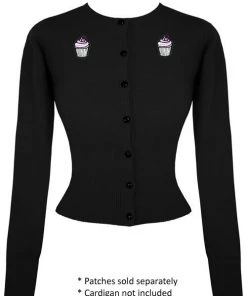 Kitty Deluxe Iron On Patch Of Mini Cupcake