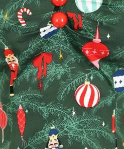 Winter Collectif Dolores Top In Christmas Tree Print