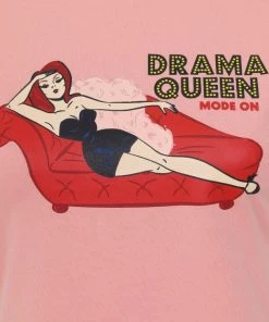 Clothing Collectif Drama Queen T-Shirt In Pink 7 Clothing Collectif Drama Queen T-Shirt In Pink