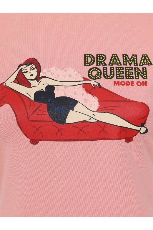 Clothing Collectif Drama Queen T-Shirt In Pink 3 Clothing Collectif Drama Queen T-Shirt In Pink
