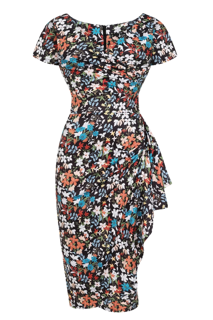 Lady Vintage Elsie Dress In Twilight Floral 4 Lady Vintage Elsie Dress In Twilight Floral