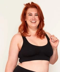 Pamela Mann Hosiery Pamela Mann Curvy Seam Free Comfort Support Top/Bra In Black New Arrivals And Restocks