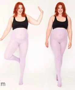 Pamela Mann Hosiery Curvy Super-Stretch 50 Denier Tights In Lavender