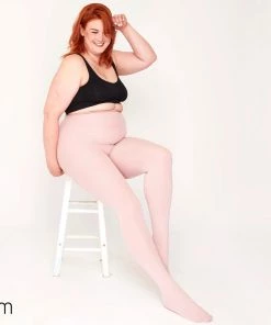 Pamela Mann Hosiery Curvy Super-Stretch 50 Denier Tights In Blush Pink