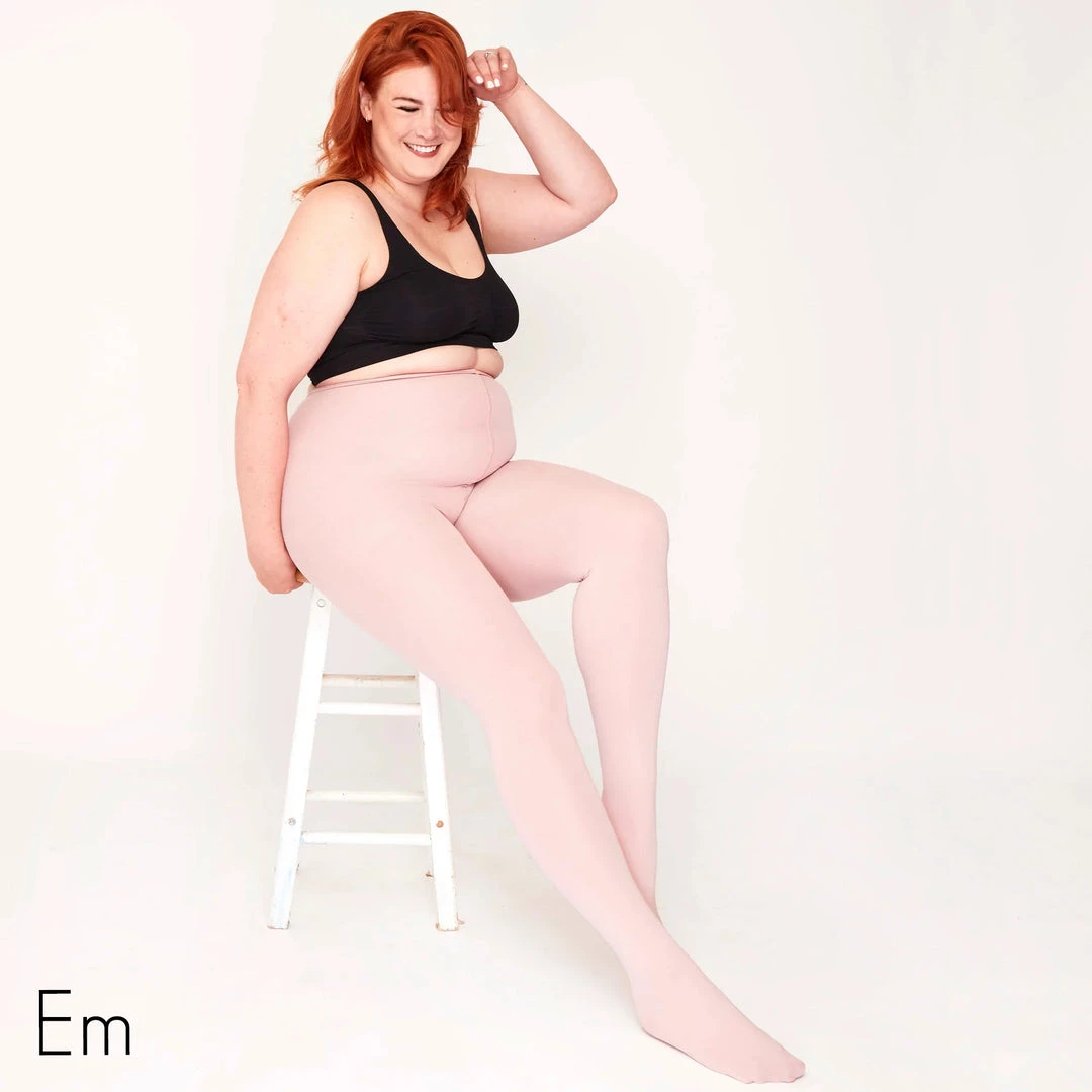 Pamela Mann Hosiery Curvy Super-Stretch 50 Denier Tights In Blush Pink 2 Pamela Mann Hosiery Curvy Super-Stretch 50 Denier Tights In Blush Pink