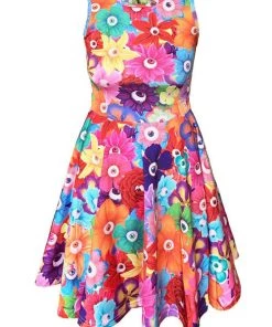 Offend My Eyes Eyeball Flowers Skater Dress