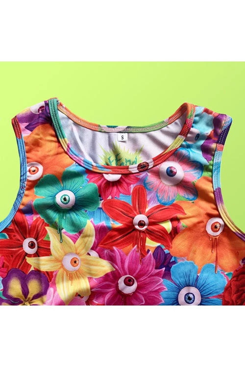 Offend My Eyes Eyeball Flowers Skater Dress 4 Offend My Eyes Eyeball Flowers Skater Dress