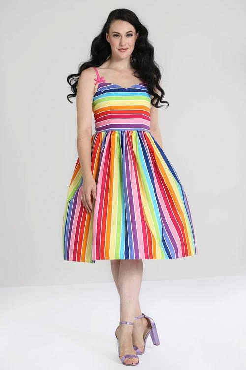 Clothing Hell Bunny Over The Rainbow 50's Dress 5 Clothing Hell Bunny Over The Rainbow 50's Dress
