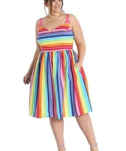 Clothing Hell Bunny Over The Rainbow 50's Dress