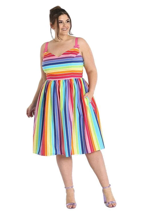 Clothing Hell Bunny Over The Rainbow 50's Dress 2 Clothing Hell Bunny Over The Rainbow 50's Dress