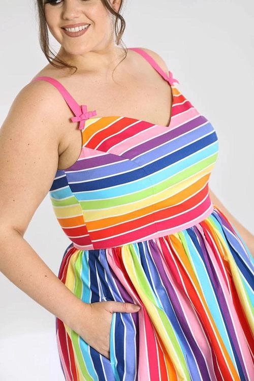 Clothing Hell Bunny Over The Rainbow 50's Dress 3 Clothing Hell Bunny Over The Rainbow 50's Dress