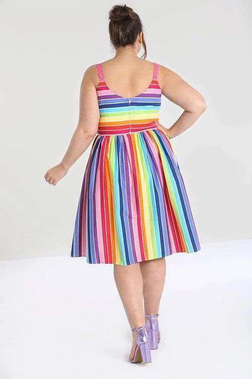 Clothing Hell Bunny Over The Rainbow 50's Dress 4 Clothing Hell Bunny Over The Rainbow 50's Dress