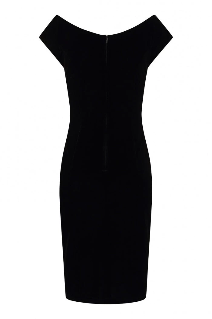 Winter Hell Bunny Film Noir Stretch Velvet Pencil Dress Red Carpet Glamour 4 Winter Hell Bunny Film Noir Stretch Velvet Pencil Dress Red Carpet Glamour