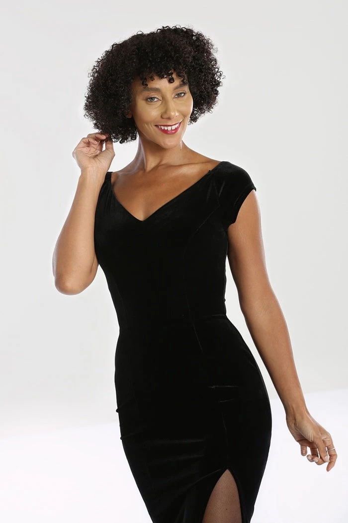 Winter Hell Bunny Film Noir Stretch Velvet Pencil Dress Red Carpet Glamour 6 Winter Hell Bunny Film Noir Stretch Velvet Pencil Dress Red Carpet Glamour