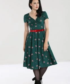 Winter Hell Bunny Beth 50's Dress In Christmas Print