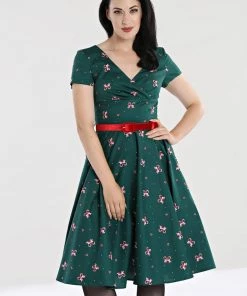 Winter Hell Bunny Beth 50's Dress In Christmas Print