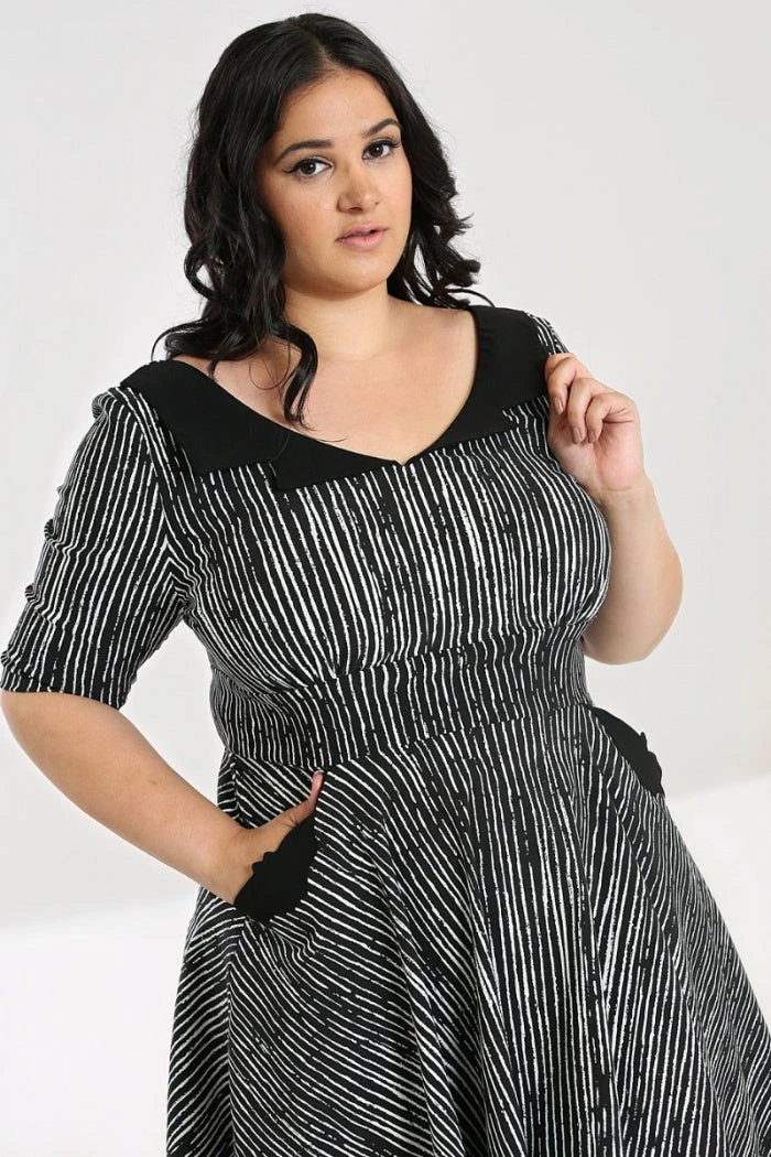 New Arrivals And Restocks Hell Bunny Regan 50's Dress 3/4 Sleeves Bat Detail On Pockets 4 New Arrivals And Restocks Hell Bunny Regan 50's Dress 3/4 Sleeves Bat Detail On Pockets