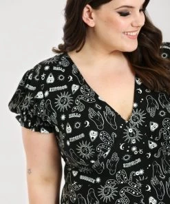 Hell Bunny Hello Goodbye Dress Maxi Ouija Halloween Print Winter