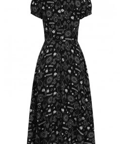 Hell Bunny Hello Goodbye Dress Maxi Ouija Halloween Print Winter