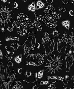 Hell Bunny Hello Goodbye Dress Maxi Ouija Halloween Print Winter