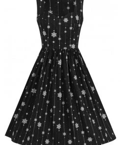 Clothing Hell Bunny Belle 50's Dress Snowflake Christmas Print