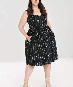 Clothing Hell Bunny Belle 50's Dress Snowflake Christmas Print