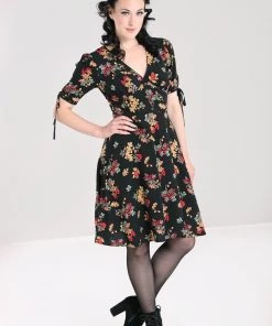 Clothing Hell Bunny Aurelia Mid Dress Autumn Fall Acorn Print 17 Clothing Hell Bunny Aurelia Mid Dress Autumn Fall Acorn Print