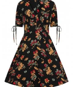 Clothing Hell Bunny Aurelia Mid Dress Autumn Fall Acorn Print 20 Clothing Hell Bunny Aurelia Mid Dress Autumn Fall Acorn Print