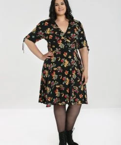 Clothing Hell Bunny Aurelia Mid Dress Autumn Fall Acorn Print 27 Clothing Hell Bunny Aurelia Mid Dress Autumn Fall Acorn Print