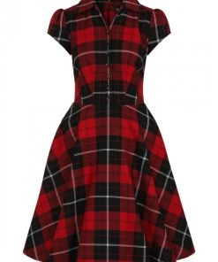 Winter Hell Bunny Brody Mid Dress Red Tartan 21 Winter Hell Bunny Brody Mid Dress Red Tartan