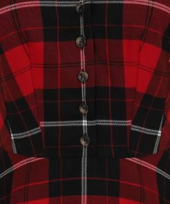 Winter Hell Bunny Brody Mid Dress Red Tartan 22 Winter Hell Bunny Brody Mid Dress Red Tartan